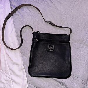 Harley-Davidson Black Crossbody Bag with Brown Strap